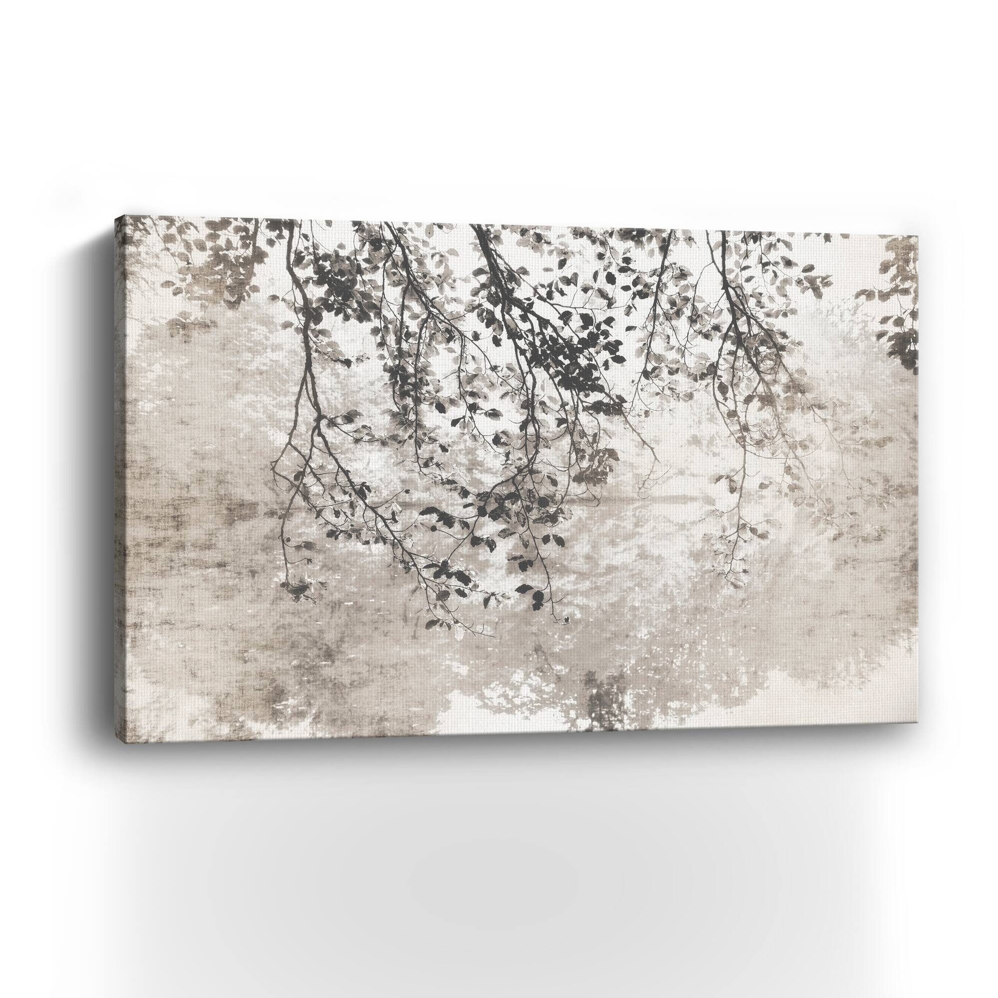 Taupe Soft Reflection Canvas Giclee